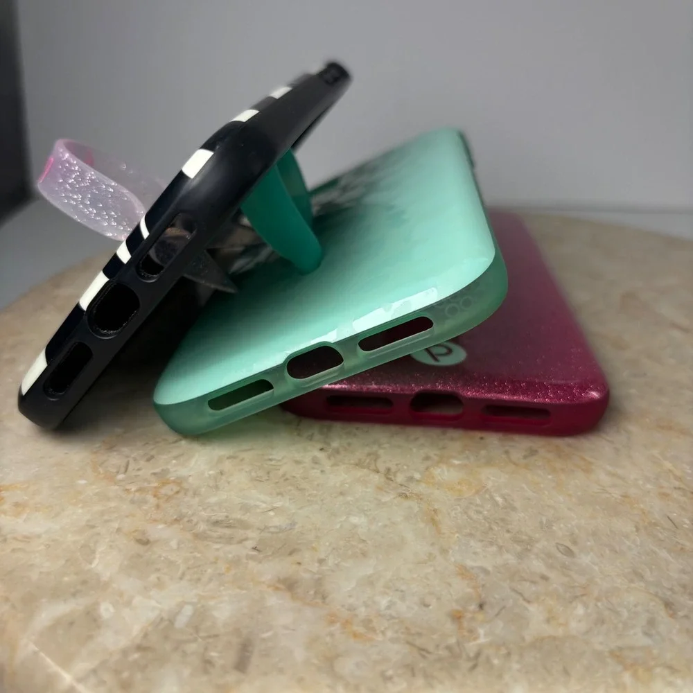 Loopy iPhone 11 ? Phone Case Bundle 3pk‎ Zebra Mint Leopard Sparkly Pink Loop